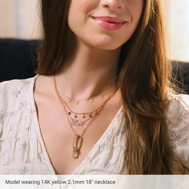 10ky Gold Paperclip Chain - 18"