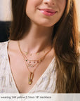 14ky Gold-Fill 2.1 mm Paperclip-Style 18" Chain