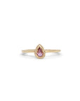 Teardrop Ring in Pink Sapphire - 18k Gold, size 6