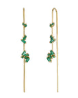 Luxe Emerald Threaders - 18k Gold