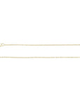 14K Yellow Gold Diamond Cut Cable Chain - 7" Bracelet