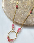 Fleur Necklace - 14k Gold Fill + Pink Tourmaline