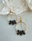 Truly Earrings Small - 14k Gold Fill + Black Spinel