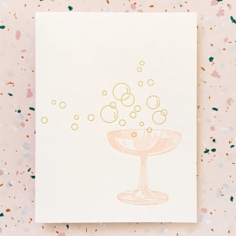 Champagne Bubbles Greeting Card