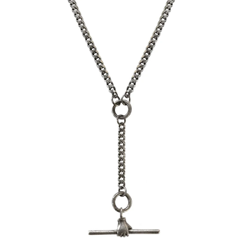 Toggle Double Charm Holder - Oxidized Silver