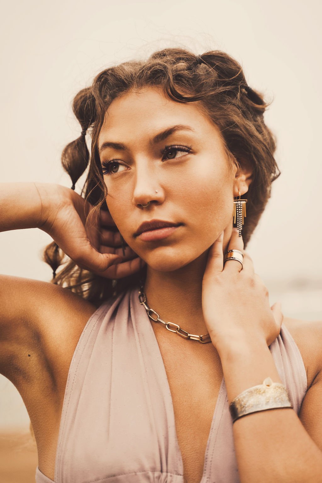 Lyrical Chain - 22ky, 18ky + Oxidized Silver - KMJ Kate Maller Jewelry Jewelry - Necklaces