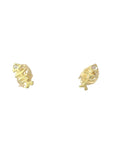 Fish Bone Earrings - 14k Gold + Diamonds