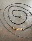 Black and Gold 3-way Chain - 18k Gold + Sterling Silver - KMJ Hilary Finck Jewelry - Necklace