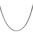 Fine Curb Chain - Oxidized Sterling Sivler 20"