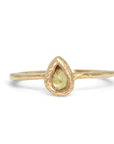Teardrop Ring in Yellow Sapphire - 18k Gold, size 6