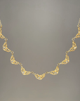 Lune 9 Necklace - 14ky Gold + Diamonds