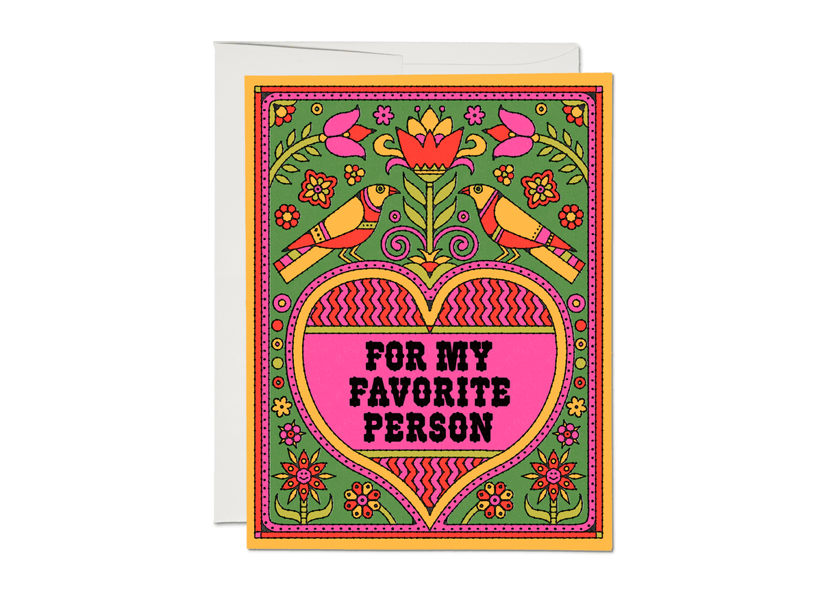 Favorite Person love greeting card - KMJ Red Cap Cards Card