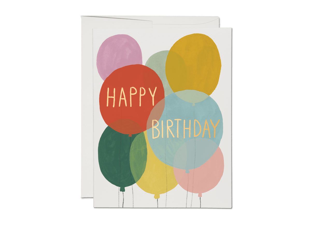 Birthday Balloons birthday greeting card - KMJ Red Cap Cards Card