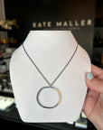 Turning Aspen Necklace - 18k gold, Oxidized Silver + Reclaimed Diamonds