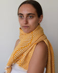 100% Italian Spun Egyptian Cotton Body Cocoon Wrap: Forest Fern Print Gold + Cream