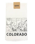 Colorado Seasons Tea Towel: White