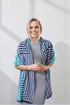 100% Italian Spun Egyptian Cotton Body Cocoon Wrap: Pinwheel Print - Robin Denim Marble - KMJ Liamolly Gifts - Accessories