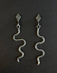 Oxidized Serpent Dangles - Sterling Silver