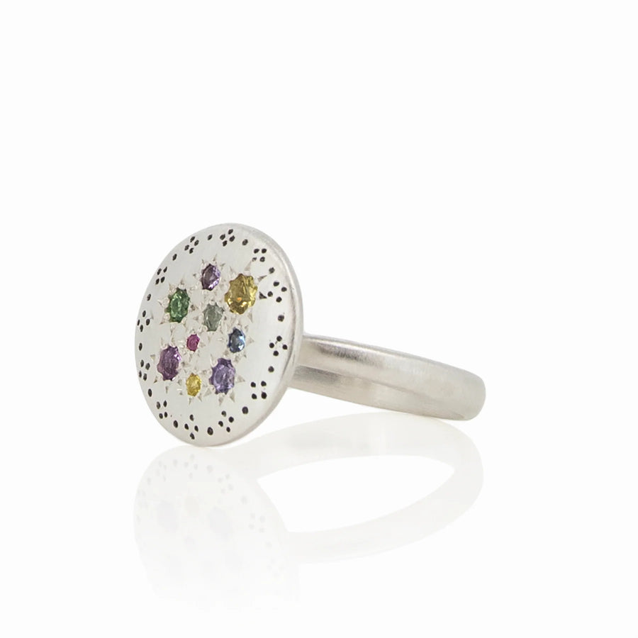 Silver Lights Sapphire Ring - Sterling Silver + Sapphires