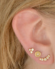 Diamond Trio Cluster Earrings - 18ky + Diamonds