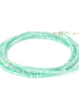 Amazonite Wrap Bracelet - Necklace - 14k Yellow Gold / Regular / 34"