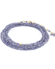 Iolite Wrap Bracelet - Necklace - 14k Yellow Gold / Regular / 34"