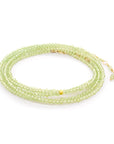 Peridot Wrap Bracelet - Necklace - 14k Yellow Gold / Regular / 34"