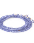 Tanzanite Wrap Bracelet - Necklace - 14k Yellow Gold / Regular / 34"
