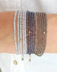 Iolite Wrap Bracelet - Necklace - 14k Yellow Gold / Regular / 34"