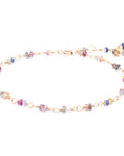 Hand-Tied Natural Gemstone Bracelet - 14k Yellow Gold / Rainbow Sapphire
