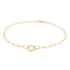 Luna' Paperclip and Organic Circle Bracelet - 14k + 18k Yellow Gold - KMJ Anne Sportun Jewelry - Bracelets