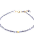 Single Wrap Gemstone Bracelet - 14k Yellow Gold / Iolite