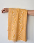 100% Italian Spun Egyptian Cotton Body Cocoon Wrap: Forest Fern Print Gold + Cream