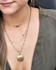Gigi Necklace - 14k Gold-Fill, Oxidized Silver + Labradorite
