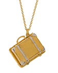 Vintage Suitcase Locket - 22k Gold over Sterling Silver
