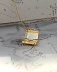 Vintage Suitcase Locket - 22k Gold over Sterling Silver