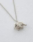 Indian Elephant Necklace - Sterling Silver