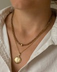 Natural Gemstone Boulder Bead Necklace - 18ky + Spinel