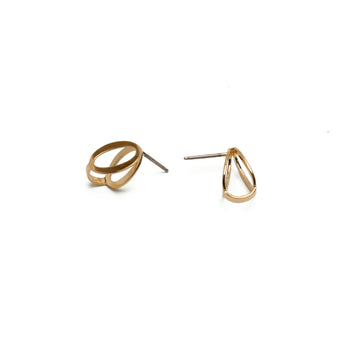 Chain Link Studs - Gold