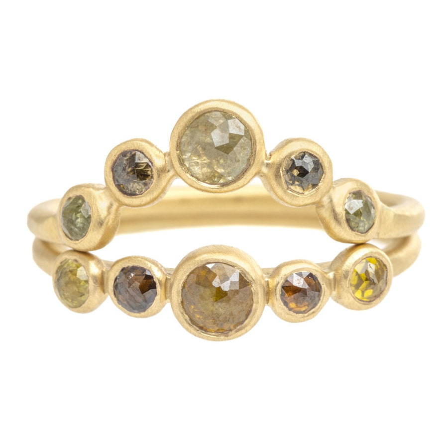 Queen Bee Crown Ring - 18ky Gold + Diamonds