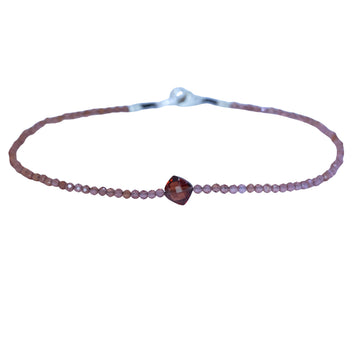 Garnet Beaded Bracelet