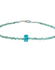 Emerald + Amazonite Beaded Bracelet