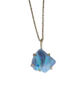 Australian Opal Medium Stone Necklace - 14k -18k Gold Mix + Opal
