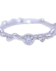 Bright Branch Solitaire - Silver + Diamond 6.5