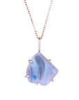Australian Opal Medium Stone Necklace - 14k -18k Gold Mix + Opal