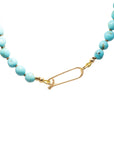OOAK Natural Arizona Turquoise Knot Necklace - 14k Gold-Fill