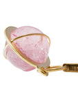 Captured Pink Tourmaline Orb - 18k Gold + Pink Tourmaline