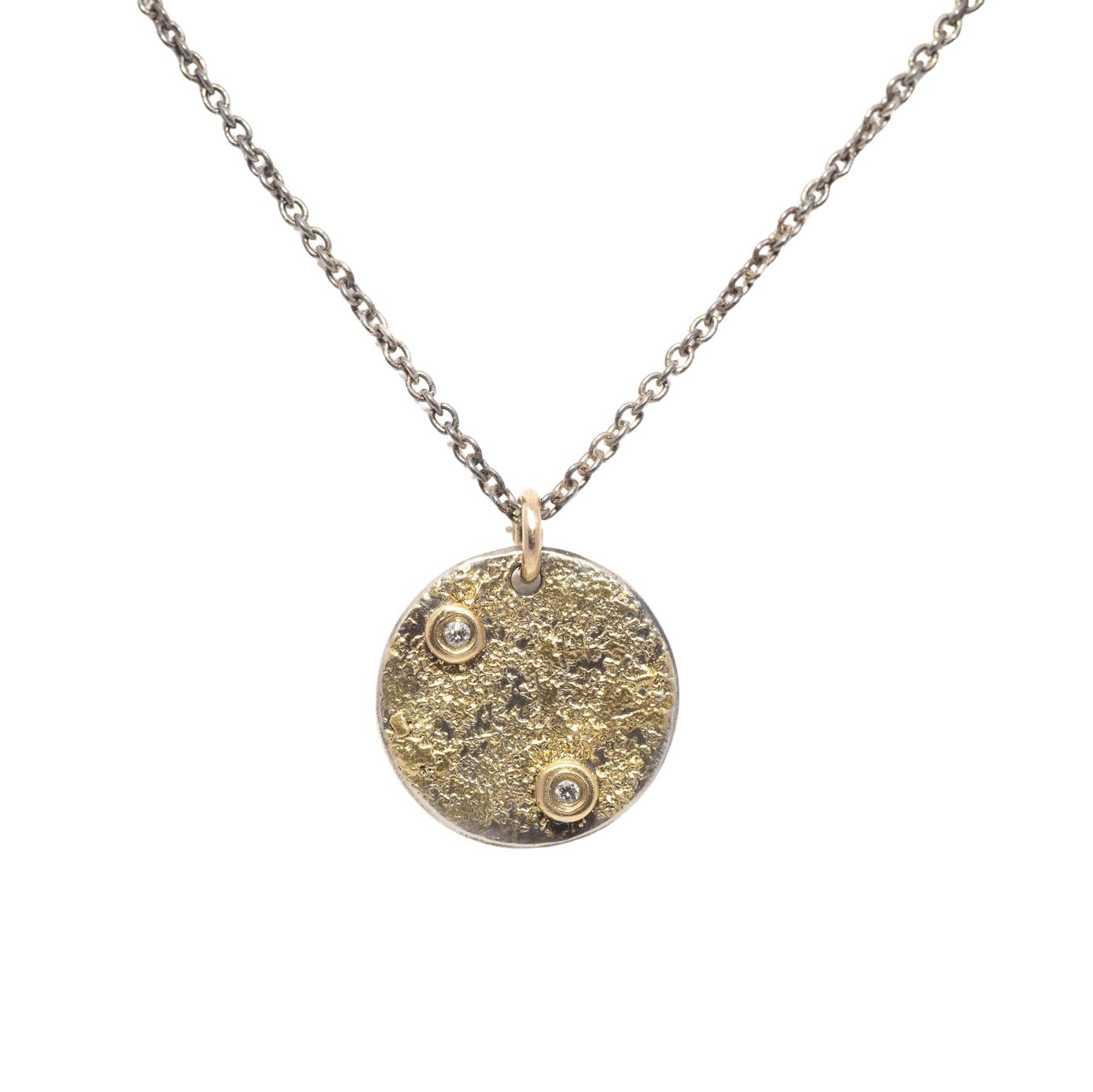 Yin-Yang Necklace - 22k/18k/14k Gold, Oxidized Silver + Diamonds - KMJ Kate Maller Jewelry Jewelry - Necklace
