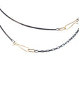 Black and Gold 3-way Chain - 18k Gold + Sterling Silver - KMJ Hilary Finck Jewelry - Necklace