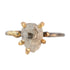 Canadian Rough Cut Salt + Pepper Diamond Ring - Oxidized Silver + 14ky Gold - KMJ Variance Objects Jewelry - Rings